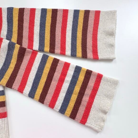 Madewell Cardiff Striped Crewneck Sweater in Coziest Yarn Size Medium Rainbow - Picture 5 of 9